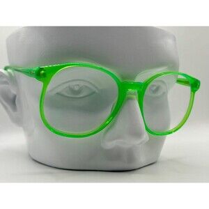 NEW Vintage Eyeglasses | Non RX | Preppy 90s Style Clear Lens | Neon Green #648